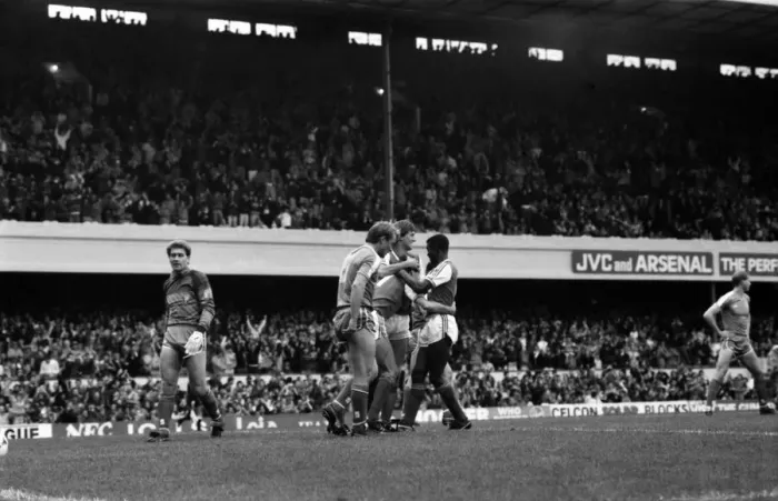 Framed Print : Arsenal 3 v. Chelsea 1. Division One Football. October 1986 LF20-14-061 Framed Print : Arsenal 3 v. Chelsea 1. Division One Football. October 1986 LF20-14-061