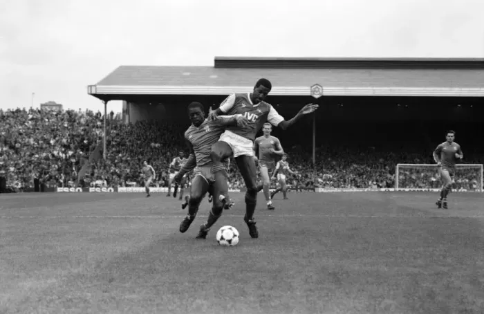 Framed Print : Arsenal 3 v. Chelsea 1. Division One Football. October 1986 LF20-14-030 Framed Print : Arsenal 3 v. Chelsea 1. Division One Football. October 1986 LF20-14-030