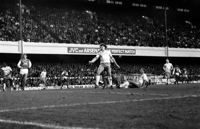 Framed Print : Arsenal 3 v. Manchester City 0. Division One Football. November 1986 LF21-06-051 Framed Print : Arsenal 3 v. Manchester City 0. Division One Football. November 1986 LF21-06-051