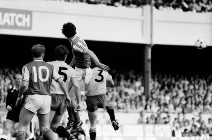 Framed Print : Arsenal 3 v. Watford 1. Division One Football. October 1986 LF20-03-004 Framed Print : Arsenal 3 v. Watford 1. Division One Football. October 1986 LF20-03-004