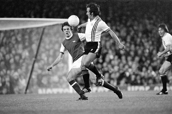 Arsenal defender David O Leary in action against Manchester United