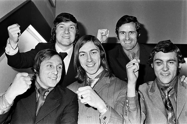 The Arsenal fearsome five pictured in Cologne, West Germany ahead of their Inter Cities