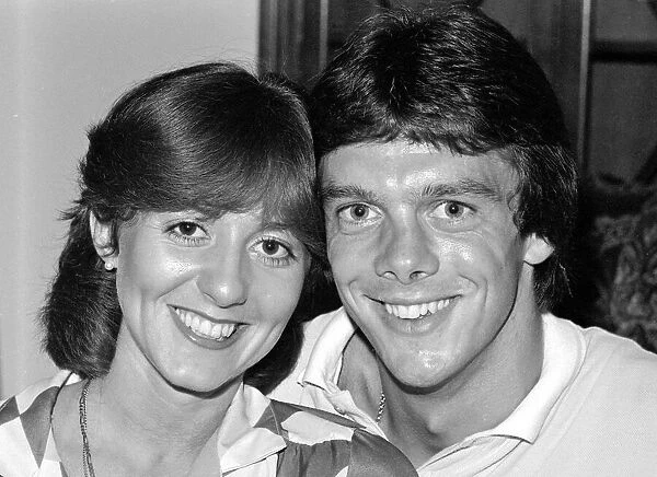Arsenal footballer David O Leary with girlfriend Joy Lewis August 1981