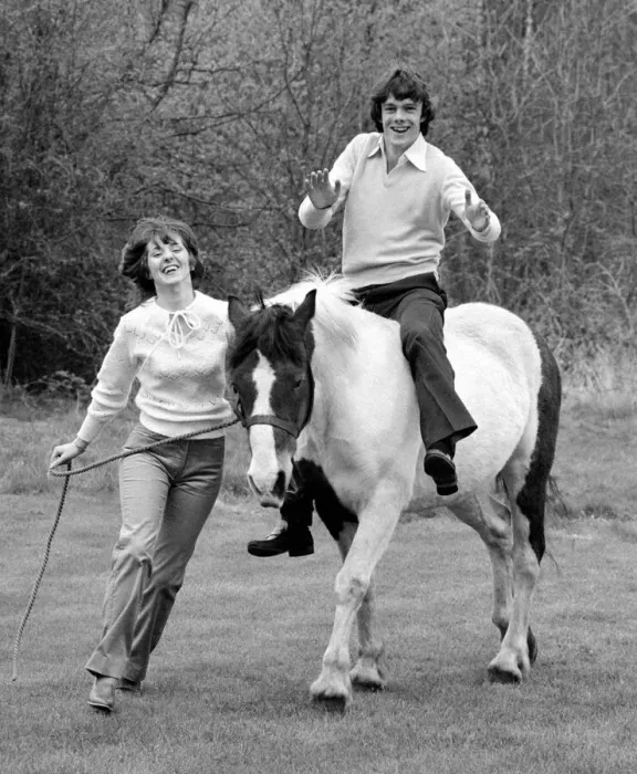 Framed Print : Arsenal footballer David O Leary with girlfriend Joy Lewis May 1979 Framed Print : Arsenal footballer David O Leary with girlfriend Joy Lewis May 1979