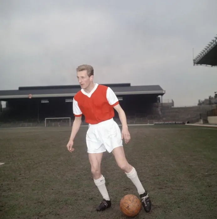 Framed Print : Arsenal footballer George Eastham training at Highbury. Circa 1963