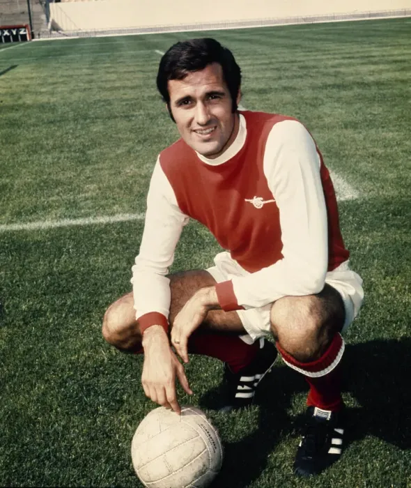 Framed Print : Arsenal footballer George Graham at Highbury August 1969