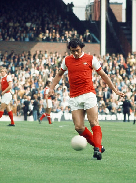 Arsenal footballer Ray Kennedy in action at Highbury. September 1971