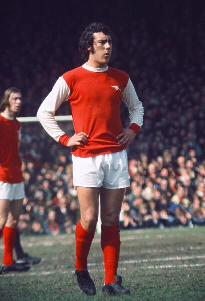 Arsenal footballer Ray Kennedy in action against Newcastle United at Highbury