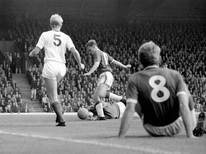 Framed Print : Arsenal goalkeeper Jim Furnell reaches out for the loose ball which was taken from his Framed Print : Arsenal goalkeeper Jim Furnell reaches out for the loose ball which was taken from his