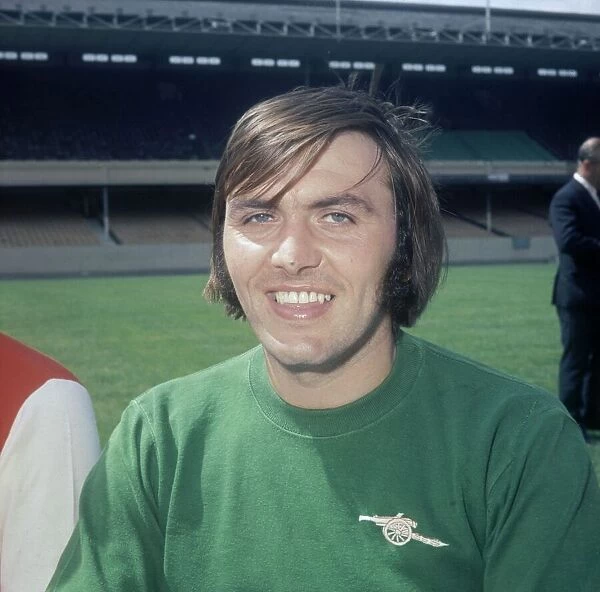 Arsenal goalkeeper Jimmy Rimmer poses for a portrait at a pre season photocall