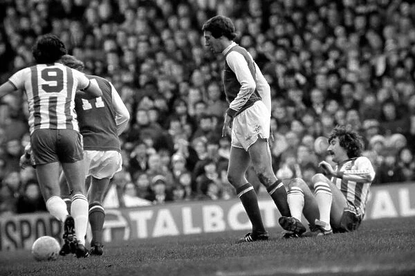 Arsenal v. Brighton and Hove Albion. Division 1 football. January 1980 LF01-10-057