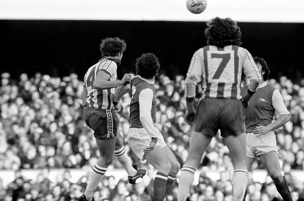 Arsenal v. Brighton and Hove Albion. Division 1 football. January 1980 LF01-10-051