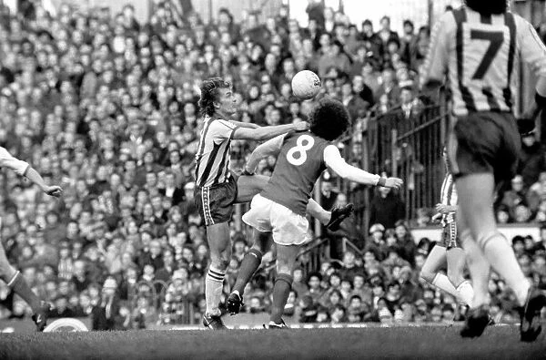 Arsenal v. Brighton and Hove Albion. Division 1 football. January 1980 LF01-10-053