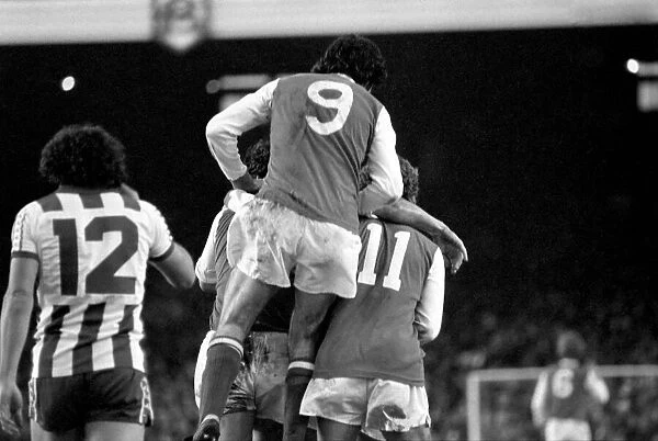 Arsenal v. Brighton and Hove Albion. Division 1 football. January 1980 LF01-10-084