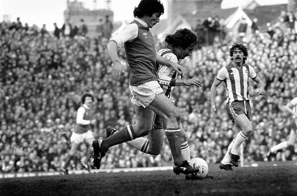 Arsenal v. Brighton and Hove Albion. Division 1 football. January 1980 LF01-10-016