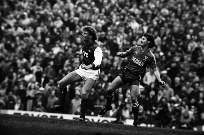 Framed Print : Arsenal v Ipswich Town league match at Highbury March 1984 Framed Print : Arsenal v Ipswich Town league match at Highbury March 1984