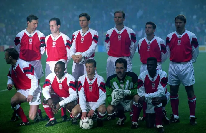 Framed Print : Arsenal v Parma - European Cup Winners Cup 1994 Team Group Photo 05 / 05 / 1994 Framed Print : Arsenal v Parma - European Cup Winners Cup 1994 Team Group Photo 05 / 05 / 1994