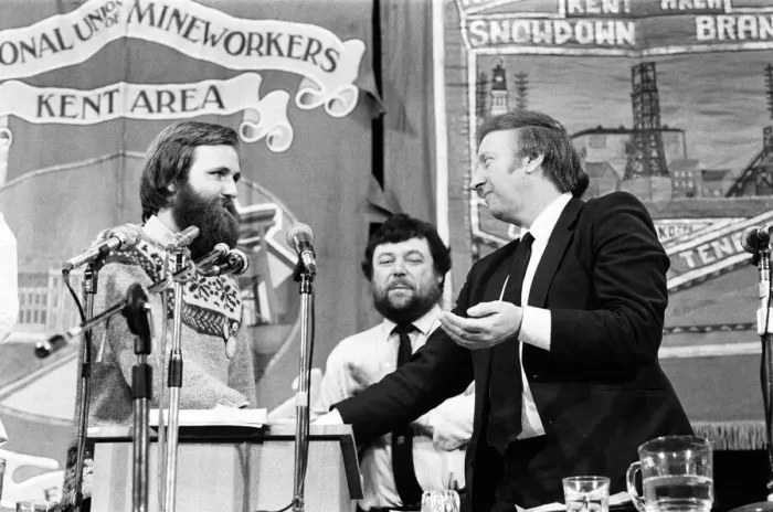Framed Print : Arthur Scargill at the Ramsgate Miners Rally, Kent. 20th November 1984