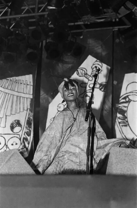 Framed Print : Artists performing at WOMAD festival at Rivermead in Reading, Berkshire, 17th July 1992