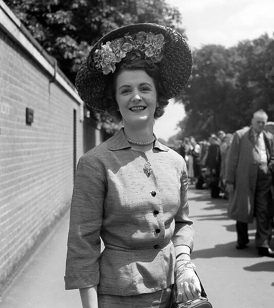 Ascot Fashion June 1954 Mrs Monica Tattersall at the Ascot