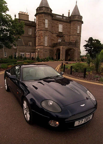The Aston Martin V12 Vantage, pictured at Dalmahoy Hotel near Edinburgh