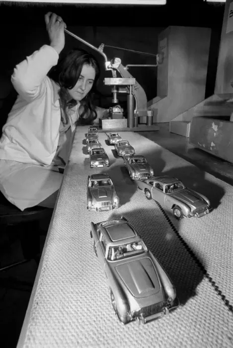 Framed Print : Aston Martins toy cars being produced at Corgis Swansea factory Framed Print : Aston Martins toy cars being produced at Corgis Swansea factory