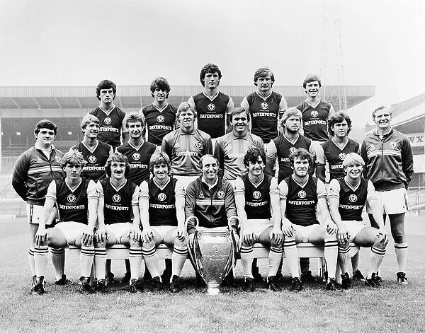 Aston Villa football club 1982 European Cup winning side Front Row l to r