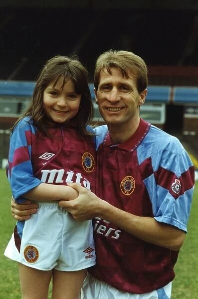 Aston Villa star Gordon Cowans with his daughter Jenna aged 6 who will be presenting HRH