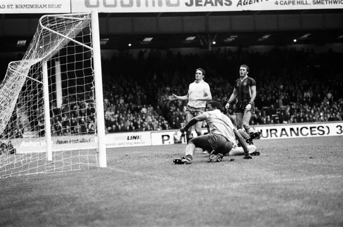 Framed Print : Aston Villa v Birmingham City, played at Villa Park. League Division One