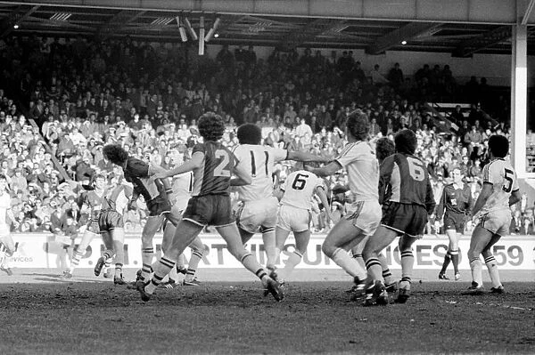 Aston Villa v. Manchester United. March 1984 MF14-16-034 Final Score was a three nil