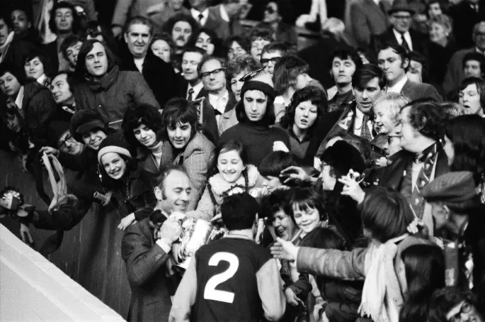 Framed Print : Aston Villa v Norwich City, Score 1-0 to Aston Villa. Aston Villa Manager Ron Saunders