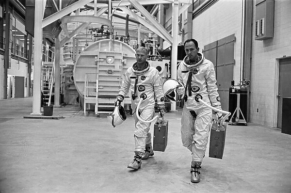 Astronauts Edwin Eugene Buzz Aldrin (Left) and Theodore Cordy Ted Freeman (Right