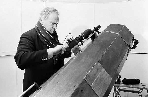 Astronomer Patrick Moore, host of the BBC factual series The Sky At Night