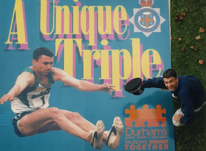 Framed Print : Athlete Jonathan Edwards Jonatha Edwards launches an anti-drugs campaign Framed Print : Athlete Jonathan Edwards Jonatha Edwards launches an anti-drugs campaign