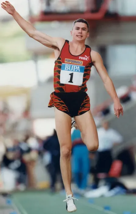 Framed Print : Athlete Jonathan Edwards Jonathan Edwards competes in the Triple Jump