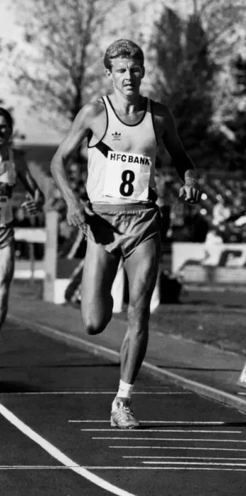 Framed Print : Athlete Steve Cram Steve Cram in action 1 July 1989 circa Framed Print : Athlete Steve Cram Steve Cram in action 1 July 1989 circa