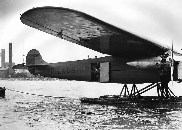 The Atlantic flying boat Friendship at Southampton 1928 Amelia Earhart - pioneering