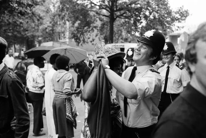 Framed Print : Atmosphere at the Notting Hill Carnival. Twenty-year-old Joanna Edward from Dominica Framed Print : Atmosphere at the Notting Hill Carnival. Twenty-year-old Joanna Edward from Dominica