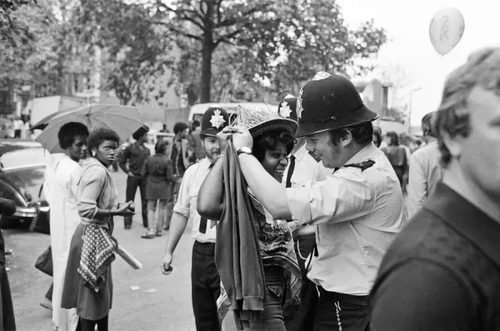Framed Print : Atmosphere at the Notting Hill Carnival. Twenty-year-old Joanna Edward from Dominica Framed Print : Atmosphere at the Notting Hill Carnival. Twenty-year-old Joanna Edward from Dominica