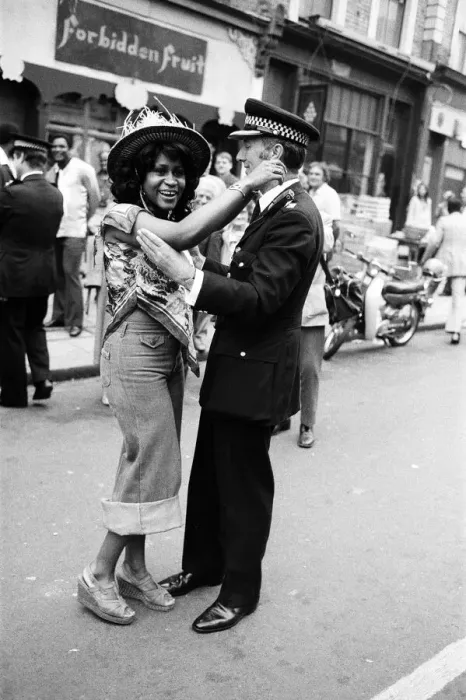 Framed Print : Atmosphere at the Notting Hill Carnival. Twenty-year-old Joanna Edward from Dominica Framed Print : Atmosphere at the Notting Hill Carnival. Twenty-year-old Joanna Edward from Dominica
