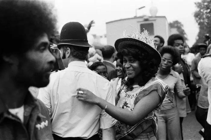 Framed Print : Atmosphere at the Notting Hill Carnival. Twenty-year-old Joanna Edward from Dominica Framed Print : Atmosphere at the Notting Hill Carnival. Twenty-year-old Joanna Edward from Dominica