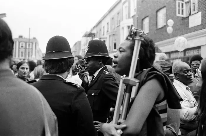 Framed Print : Atmosphere at the Notting Hill Carnival. 29th August 1976