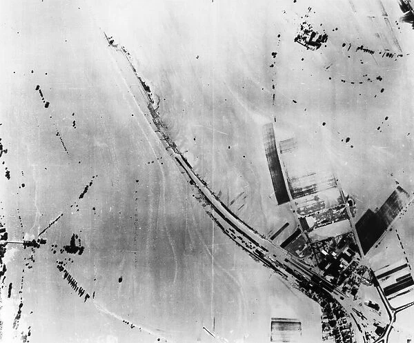Attack on the Moehne and Eder dams. Picture taken after the RAF attack the Moehne