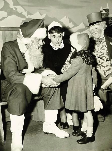 Audrey Hepburn November 1950 Father Christmas