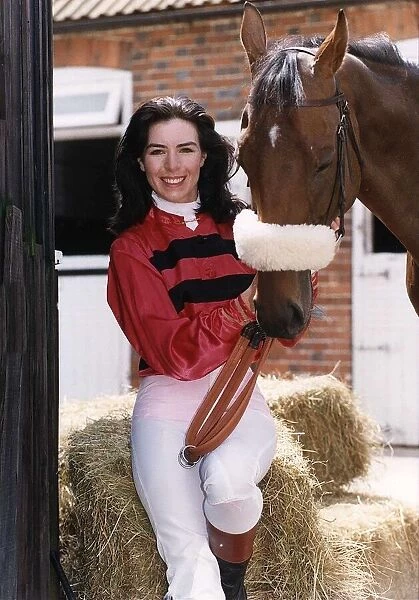 Audrey Jenkinson Actress who appears in BBC TV programme Trainer - with horse