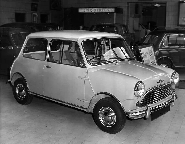 Austin Mini Cooper Motor Car in Showroom, 29th September 1961