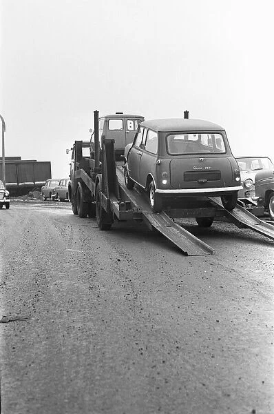 The Austin Mini production line at Longbridge. 10th March 1963