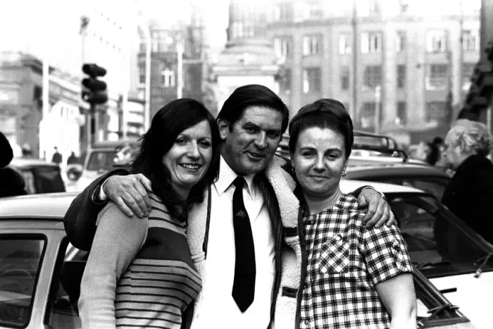 Framed Print : Australian actor Ray Barrett met two of his fans while in Newcastle in March, 1971 Framed Print : Australian actor Ray Barrett met two of his fans while in Newcastle in March, 1971