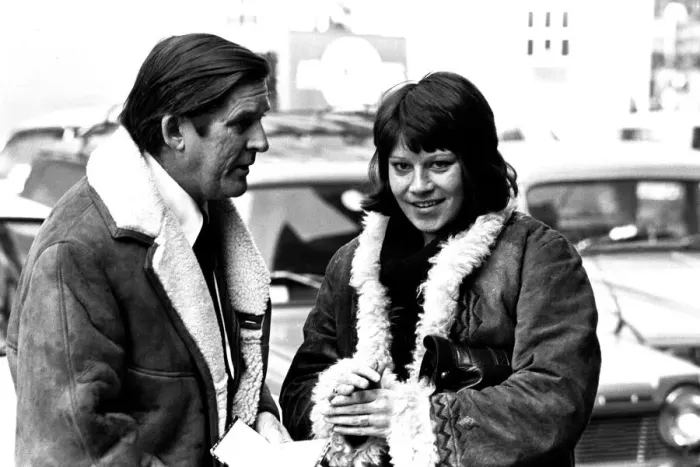 Framed Print : Australian actor Ray Barrett met one of his fans while in Newcastle in March, 1971 Framed Print : Australian actor Ray Barrett met one of his fans while in Newcastle in March, 1971