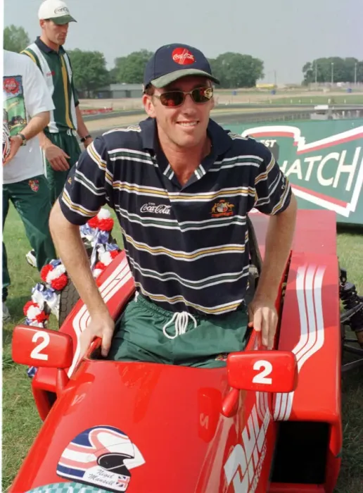 Framed Print : Australian cricketer Glenn McGrath at Brands Hatch 1997